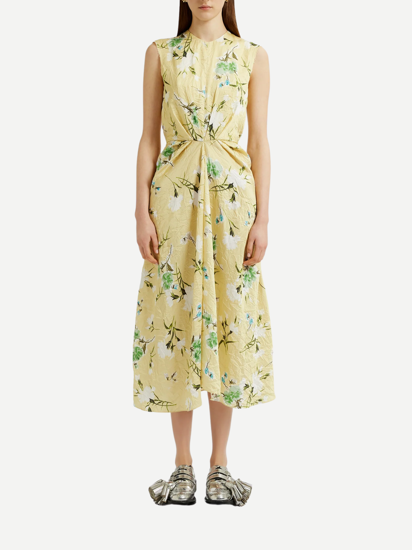 Erdem-Sleeveless Pencil Dress - Lemon Ice-Dresses-Boboli-Vancouver-Canada