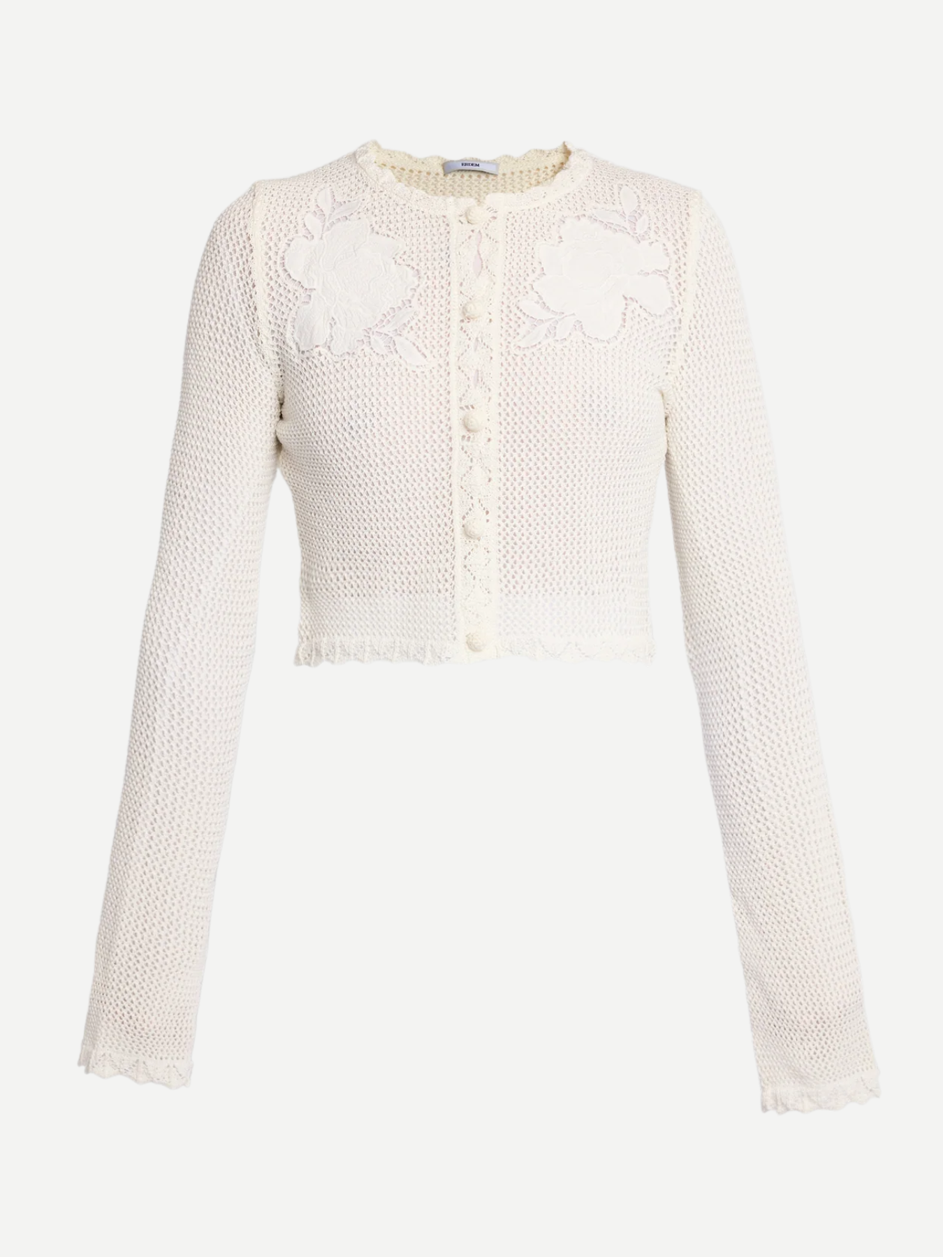 Erdem-Long Sleeve Cardigan - Ivory-Cardigans-Boboli-Vancouver-Canada