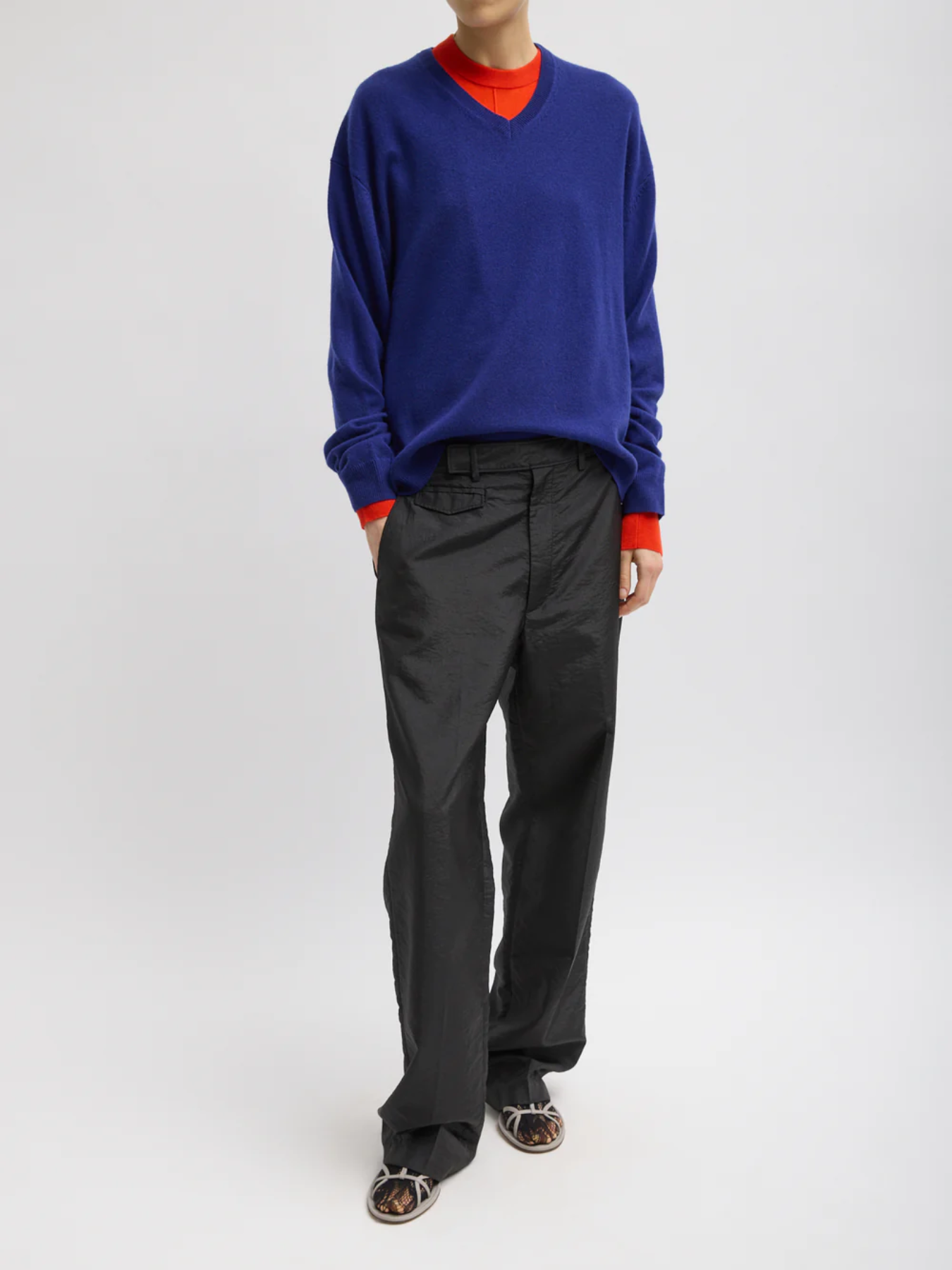 Tibi-Crispy Nylon Rodney Trouser - Black-Pants-Boboli-Vancouver-Canada