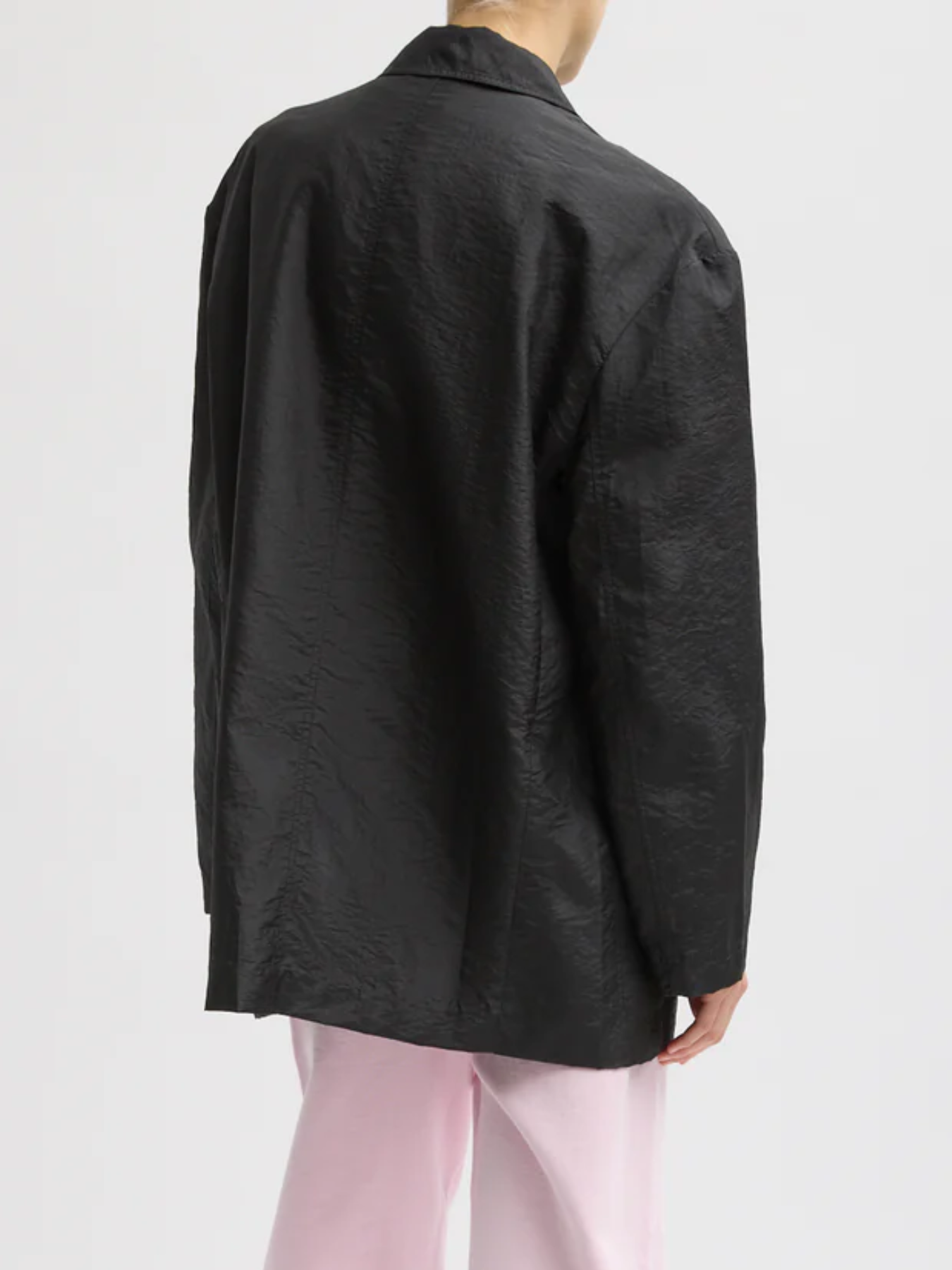 Tibi-Crispy Nylon Liam Blazer - Black-Blazers-Boboli-Vancouver-Canada