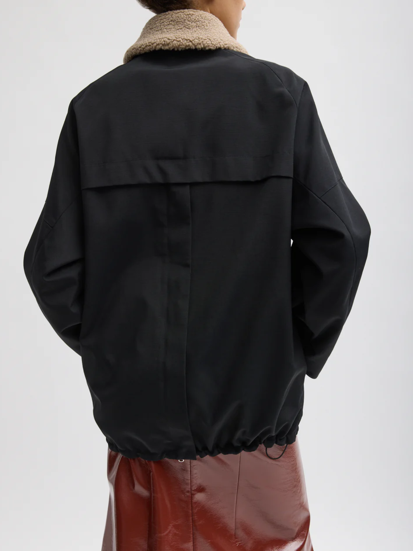 Tibi-Lotte Nylon Carcoat w/Removable Sherpa - Black-Coats-Boboli-Vancouver-Canada