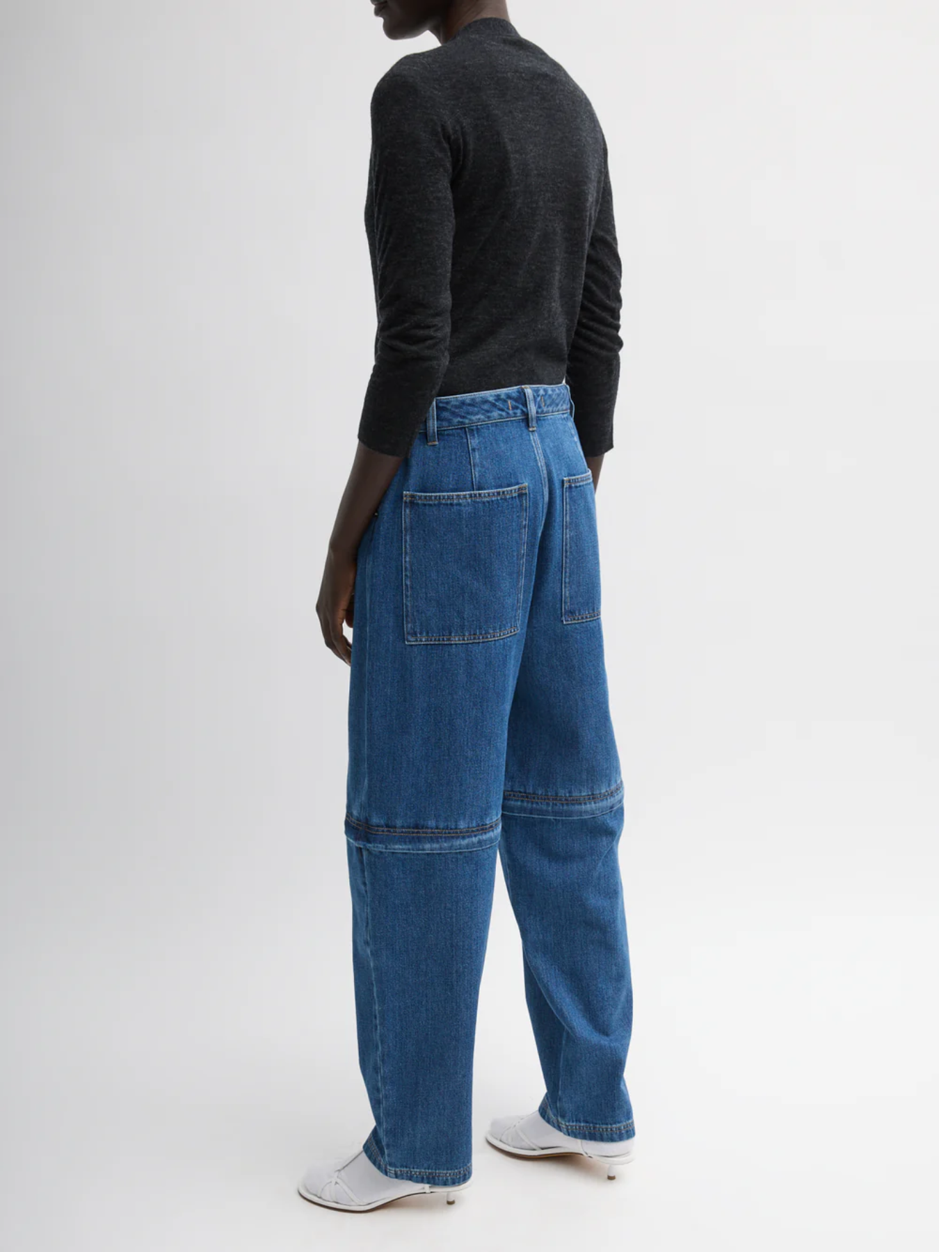 Tibi-Lars Denim Convertible Zip Jean - Classic Blue-Pants-Boboli-Vancouver-Canada