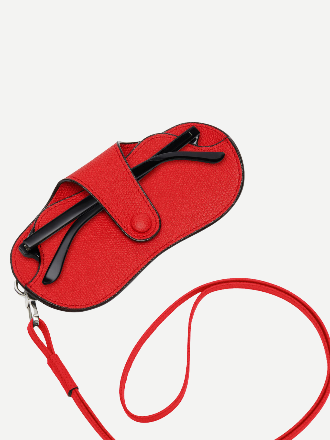 Valextra-Glasses Case w/Lanyard - Crimson-Accessories-Boboli-Vancouver-Canada