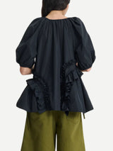 Cecilie Bahnsen-Arabella Top - Black-Tops-Boboli-Vancouver-Canada