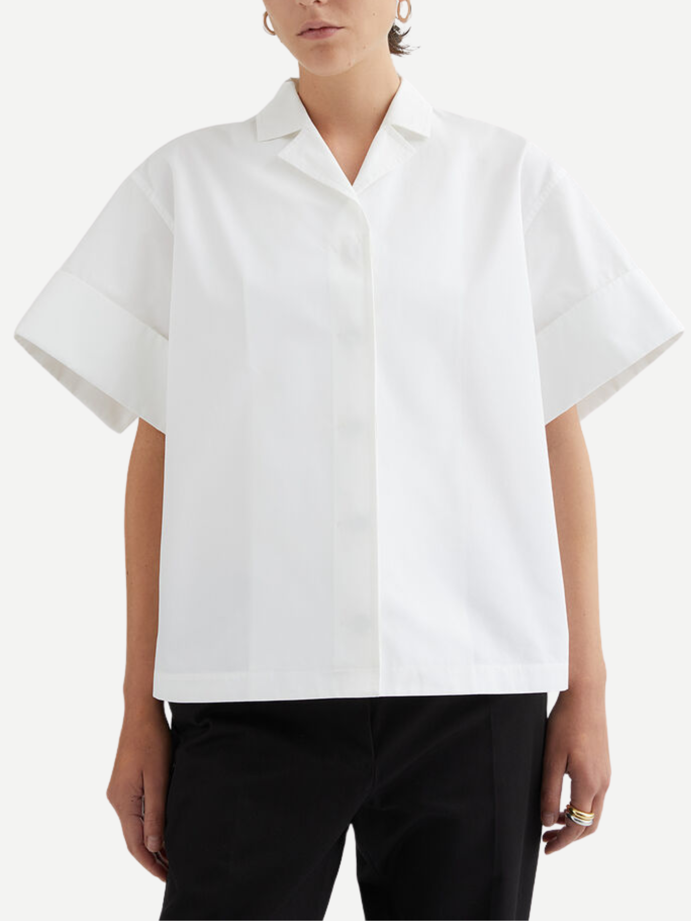 Jil Sander-Heavy Cotton Poplin Shirt - Optic White-Shirts-Boboli-Vancouver-Canada