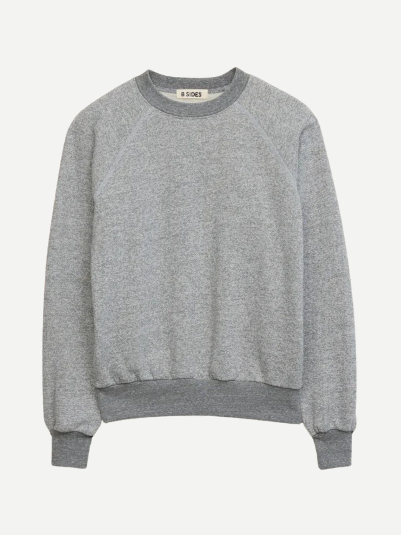 B Sides-Crewneck Sweatshirt - Heather Grey-Sweaters-Boboli-Vancouver-Canada