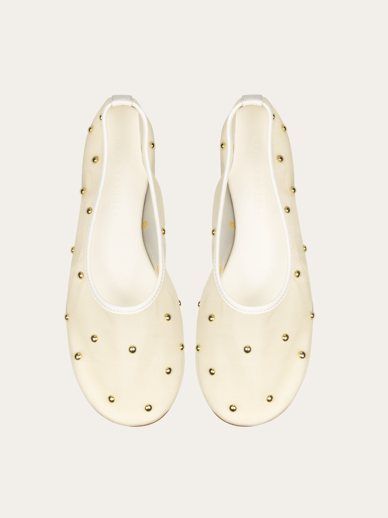 Dear Frances-Balla Mesh w/Studs - Crema-Shoes-Boboli-Vancouver-Canada