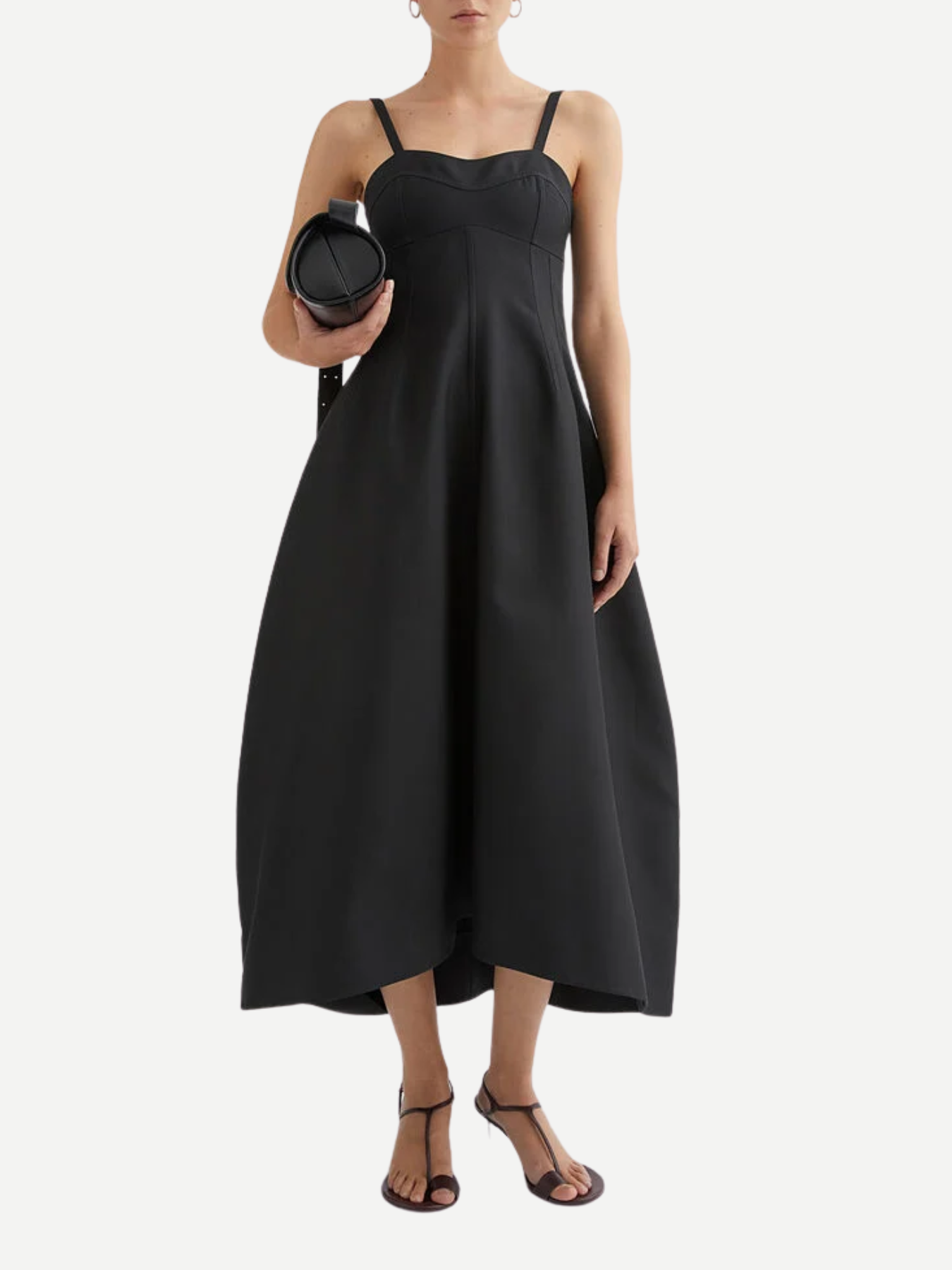 Jil Sander-Techno Gabardine Dress - Black-Dresses-Boboli-Vancouver-Canada