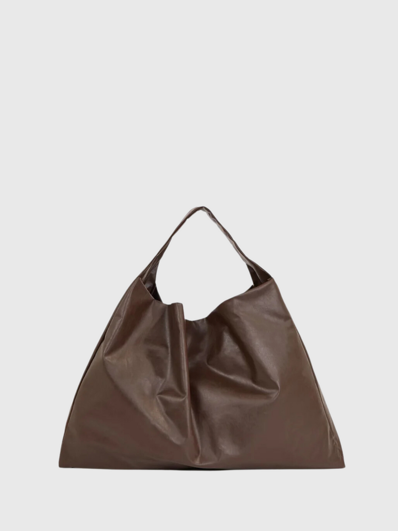 Kassl Editions-Tote Shoulder Oil Bag - Dark Brown-Bags-One Size-Boboli-Vancouver-Canada