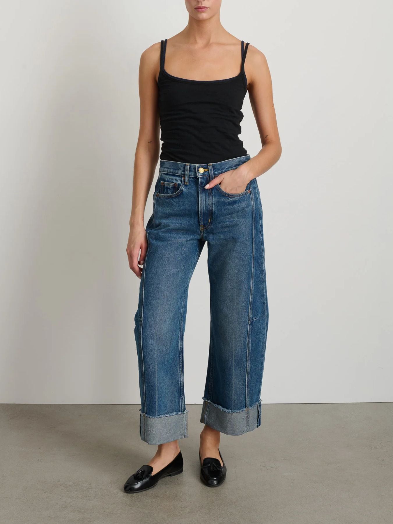 B Sides-Relaxed Lasso Cuff - Vista Blue-Pants-Boboli-Vancouver-Canada