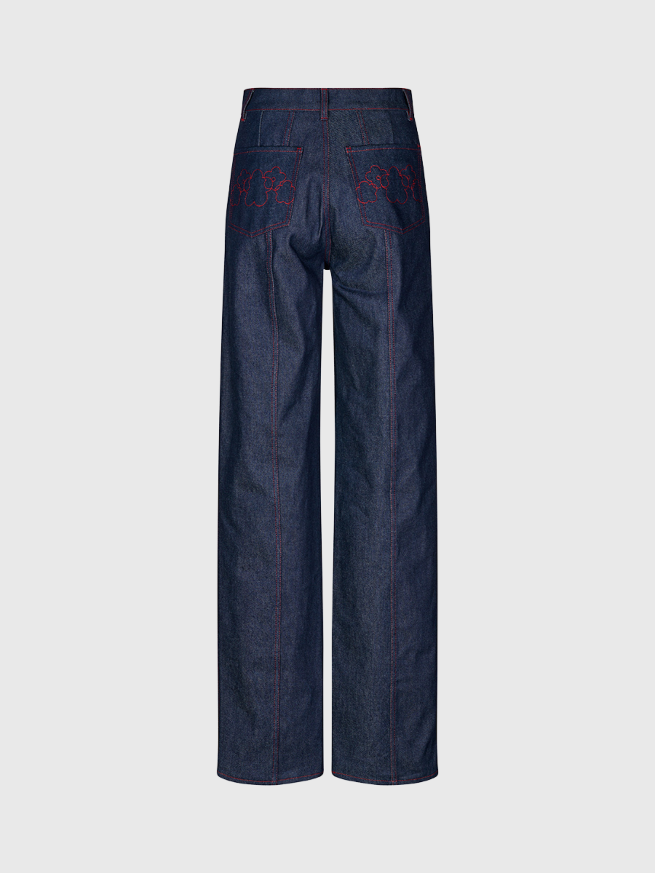 Cecilie Bahnsen-Sixta Denim Trousers - Indigo-Pants-Boboli-Vancouver-Canada