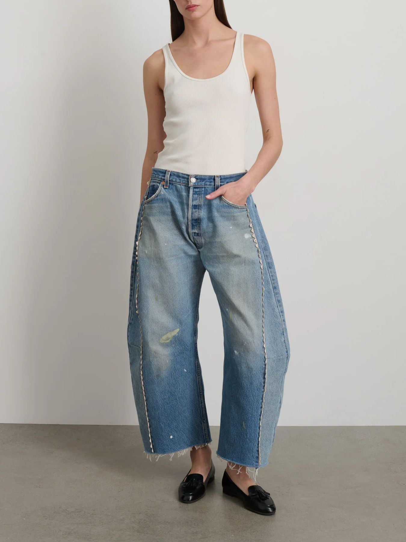 B Sides-Vintage Lasso - Vintage Indigo w/Tatted Lace-Pants-Boboli-Vancouver-Canada