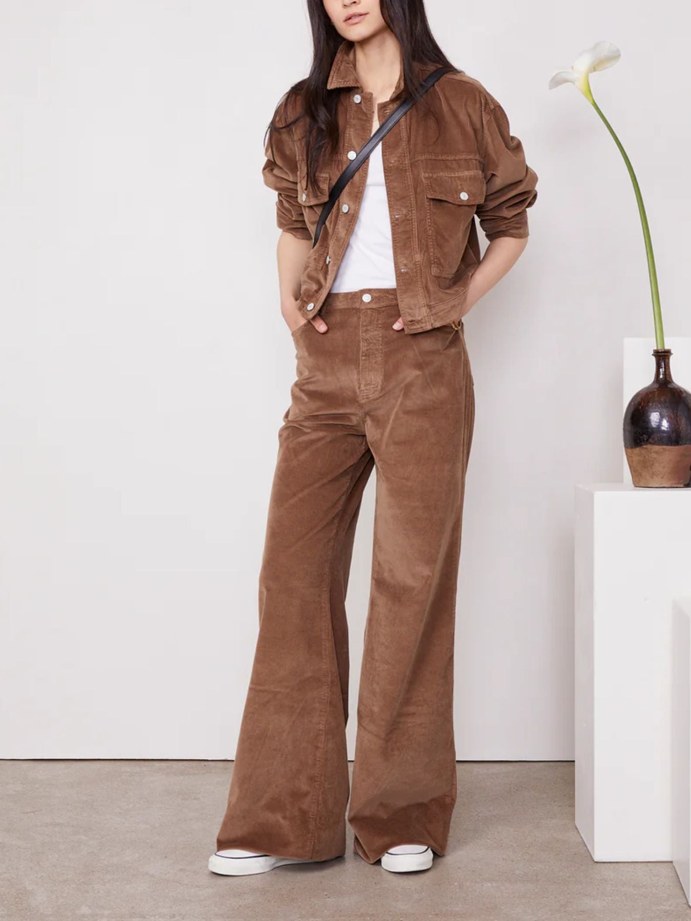 Basma Modal Corduroy Jacket - Ginger Bread