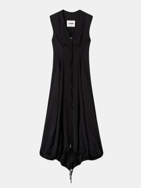 Jil Sander-Silk Twill Dress - Black-Dresses-EU 34-Boboli-Vancouver-Canada