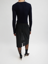 Tibi-Power Mesh Skirt - Black-Skirts-Boboli-Vancouver-Canada