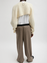 Tibi-Thomas Menswear Check Marit Pullon Pant - Tan/Multi-Pants-Boboli-Vancouver-Canada