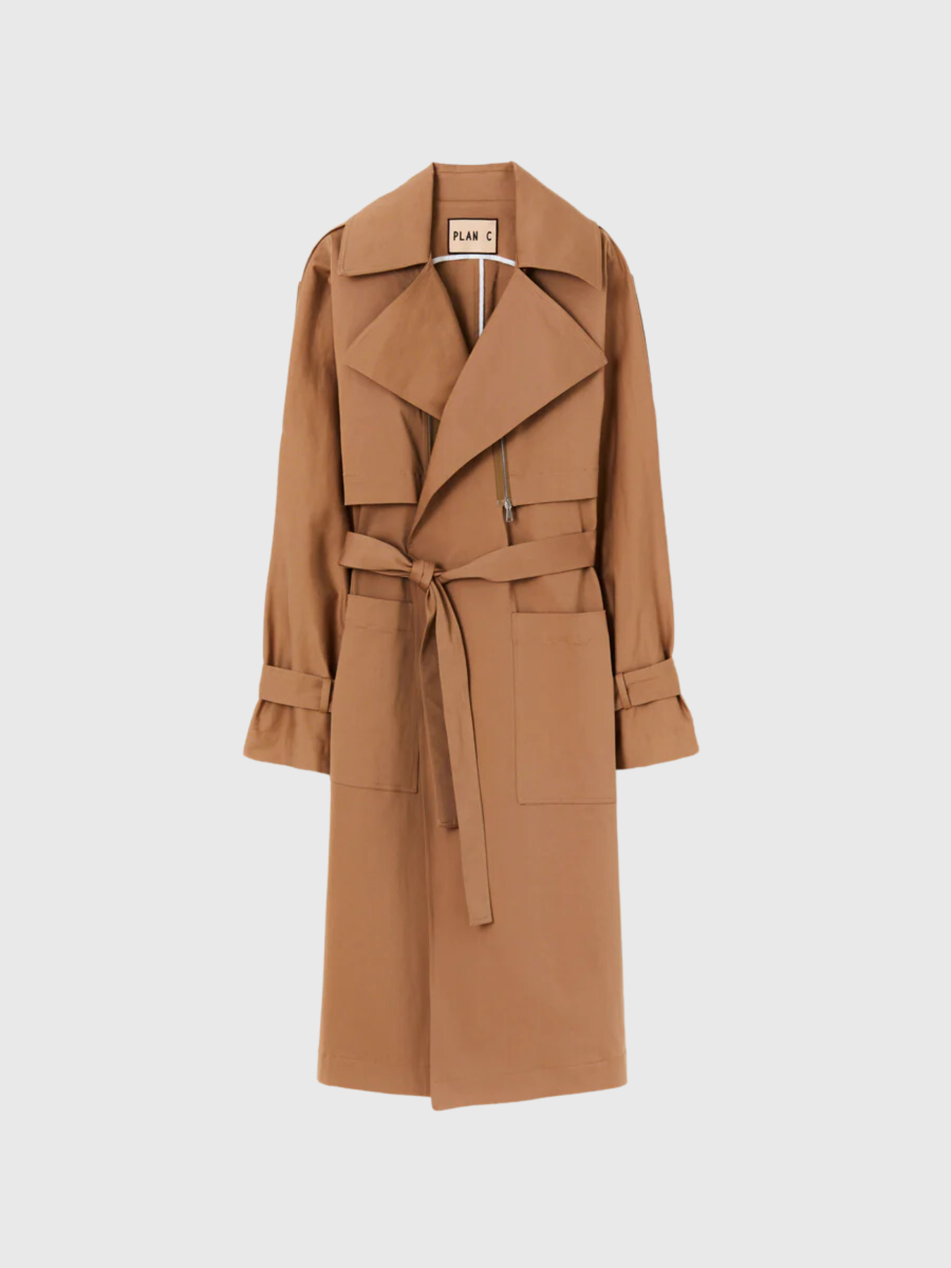 Plan C-Cotton Trench Coat - Caramel-Coats-IT 36-Boboli-Vancouver-Canada