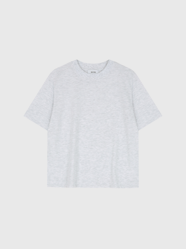 Vis A Vis-Half Sleeved T-Shirt - Grey Melange-Shirts-1-Boboli-Vancouver-Canada