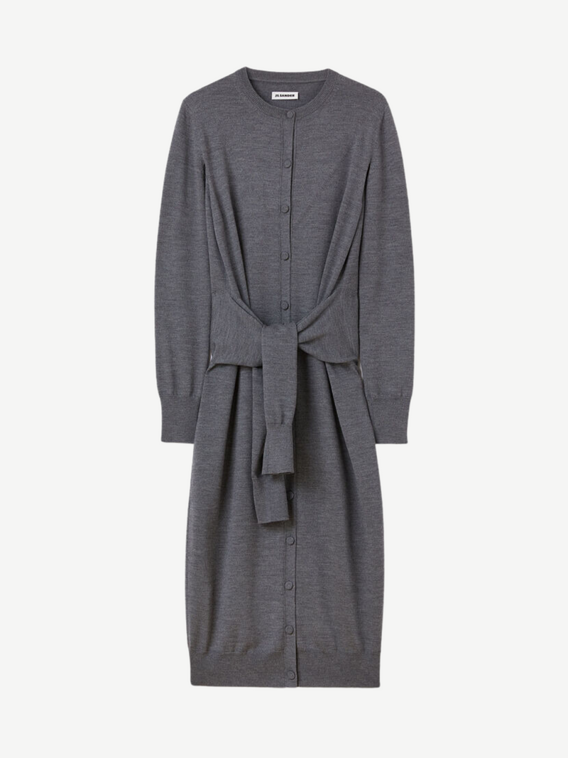 Jil Sander-Fine Merino Wool Knit Dress - Rainstorm-Dresses-EU 34-Boboli-Vancouver-Canada