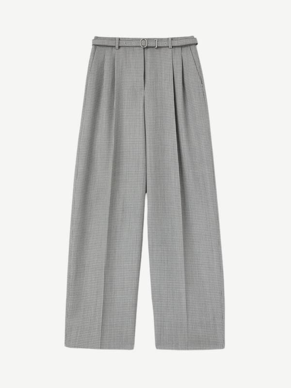 Jil Sander-Wool Check Tailored Pants - Multi-Pants-EU 34-Boboli-Vancouver-Canada