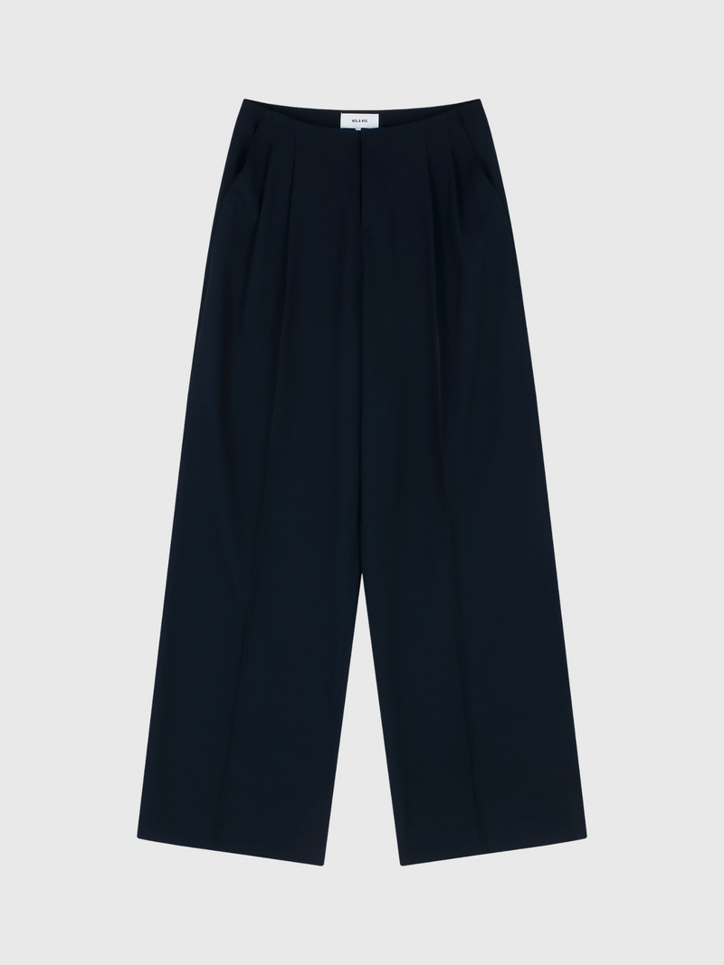 Vis A Vis-Tailored Trousers - Navy-Pants-1-Boboli-Vancouver-Canada