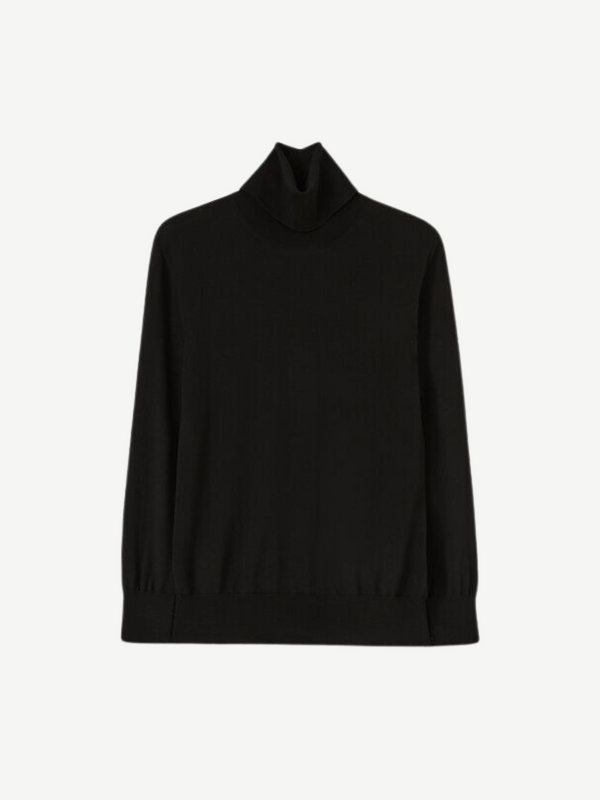 Jil Sander-Superfine Merino Wool Sweater - Black-Sweaters-EU 34-Boboli-Vancouver-Canada