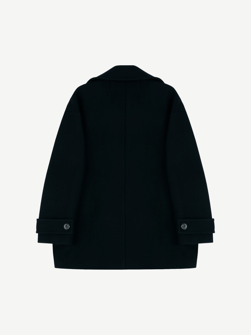 Vis A Vis-Pea Coat - Navy Blue-Coats-Boboli-Vancouver-Canada