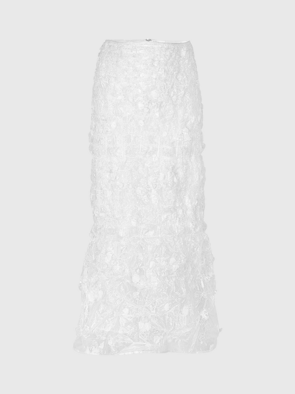 Cecilie Bahnsen-Gemini Skirt - Clear/White-Skirts-UK 08-Boboli-Vancouver-Canada