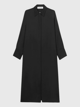Rohe-Silk Open Back Wrap Dress - Black-Dresses-EU 36-Boboli-Vancouver-Canada