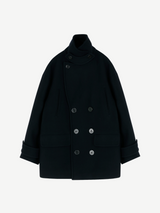 Vis A Vis-Pea Coat - Navy Blue-Coats-Boboli-Vancouver-Canada