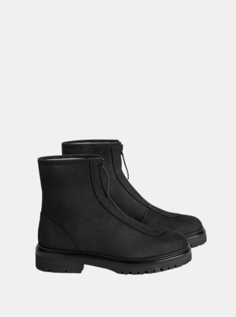 Legres-Zipper Nubuck Boot - Black-Shoes-EU 36-Boboli-Vancouver-Canada