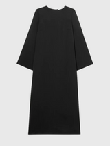 Rohe-Long Sleeve Round Neck Dress - Black-Dresses-EU 36-Boboli-Vancouver-Canada