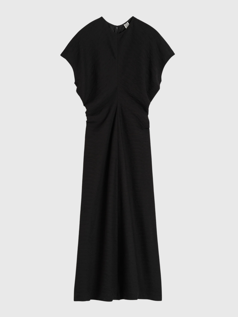 Totême-Slouch Waist Dress - Black-Dresses-EU 34-Boboli-Vancouver-Canada