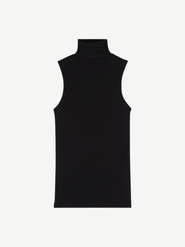 Rohe-Fine Merino Sleeveless Turtleneck - Black-Tops-EU 34-Boboli-Vancouver-Canada