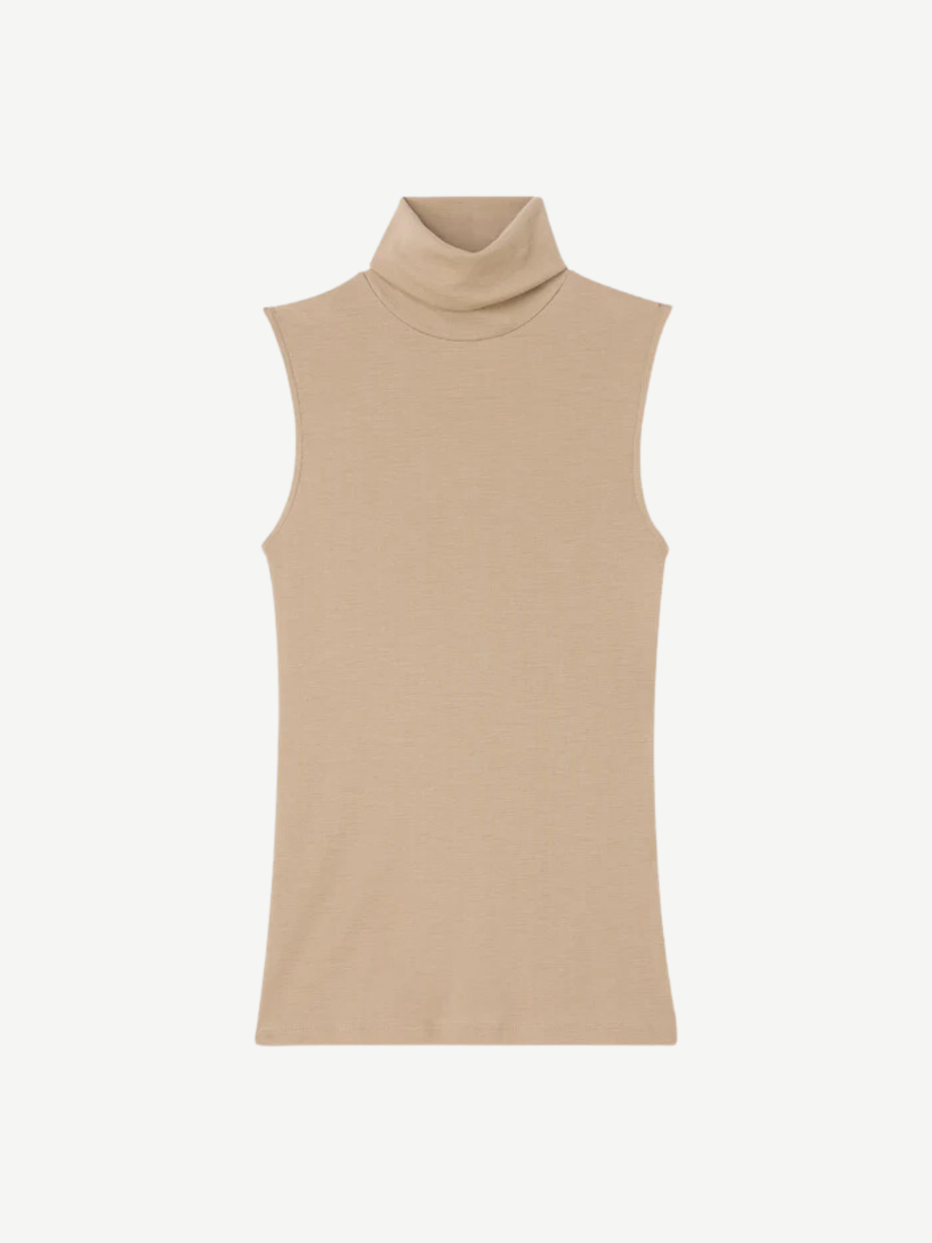 Rohe-Fine Merino Sleeveless Turtleneck - Oat Beige-Tops-EU 34-Boboli-Vancouver-Canada