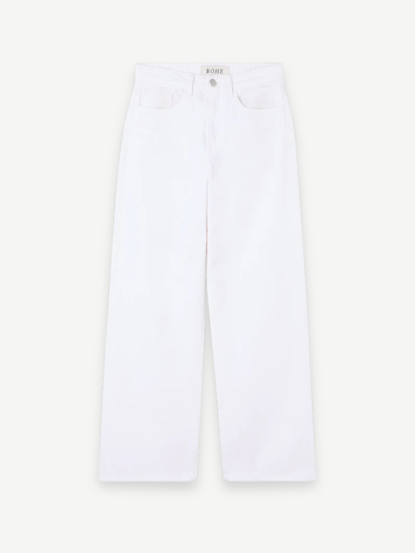 Rohe-Low Waist Wide Leg Denim - Optic White-Pants-EU 34-Boboli-Vancouver-Canada