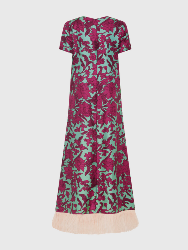 La DoubleJ-Swing Dress w/Feathers - Lilium Purple-Dresses-Boboli-Vancouver-Canada
