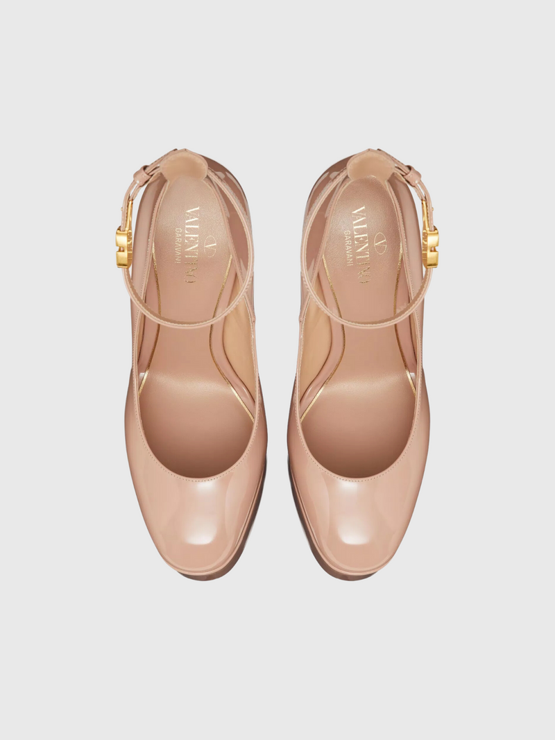 Tan-GO Platform Patent Leather Shoe - Rose