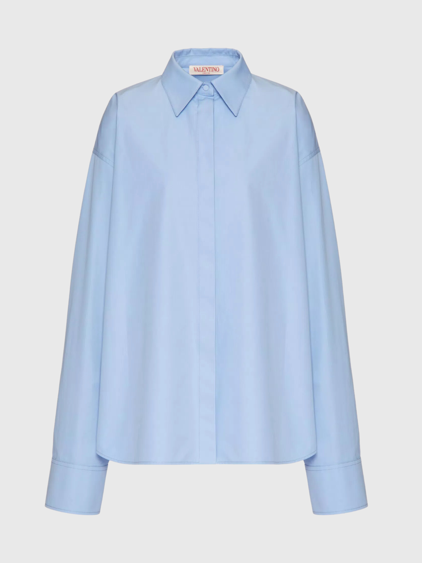 Compact Popeline Blouse - Lilac Blue