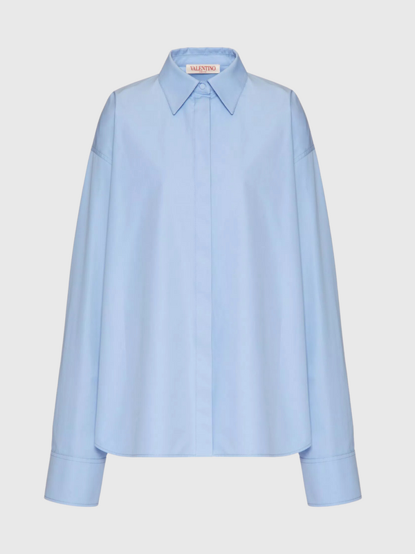 Compact Popeline Blouse - Lilac Blue