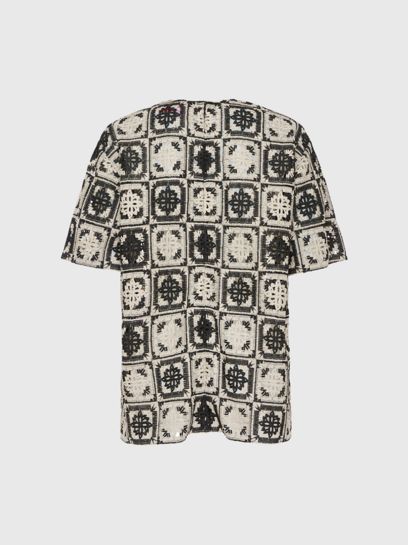 La DoubleJ-Lacey House T-Shirt - Mini Tiles Macarme-Shirts-Boboli-Vancouver-Canada