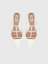 Rockstud Wispy Mule - Ivory