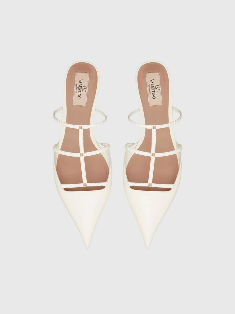 Rockstud Wispy Mule - Ivory