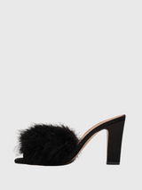 Maison Margiela-Feather Mule - Black-Shoes-IT 36-Boboli-Vancouver-Canada