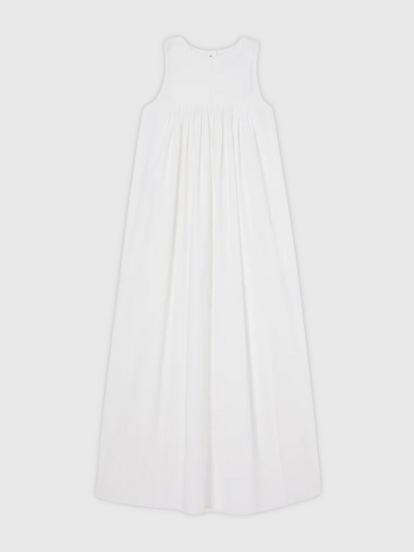 Rohe-Sleeveless Pleated A-Line Dress - White-Dresses-EU 36-Boboli-Vancouver-Canada