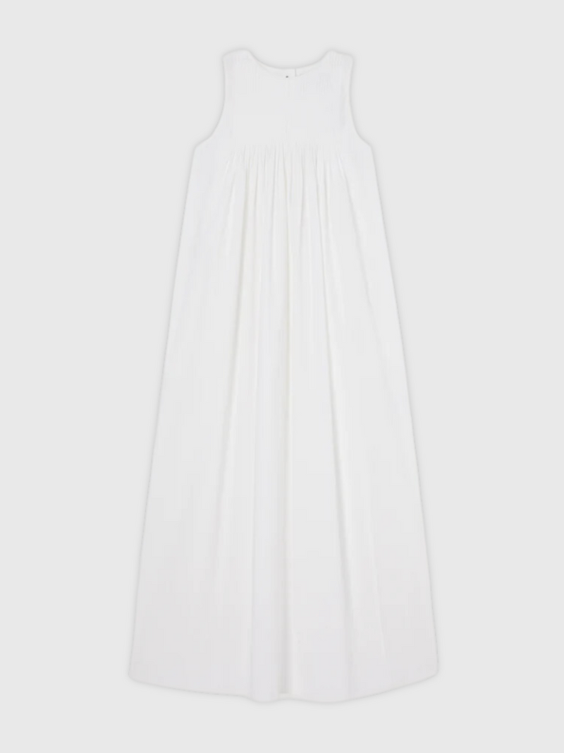 Rohe-Sleeveless Pleated A-Line Dress - White-Dresses-EU 36-Boboli-Vancouver-Canada