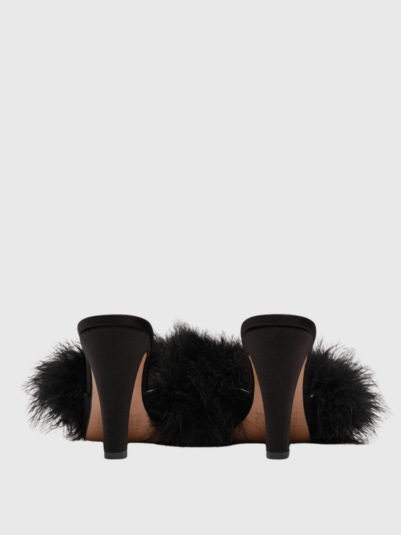 Maison Margiela-Feather Mule - Black-Shoes-Boboli-Vancouver-Canada