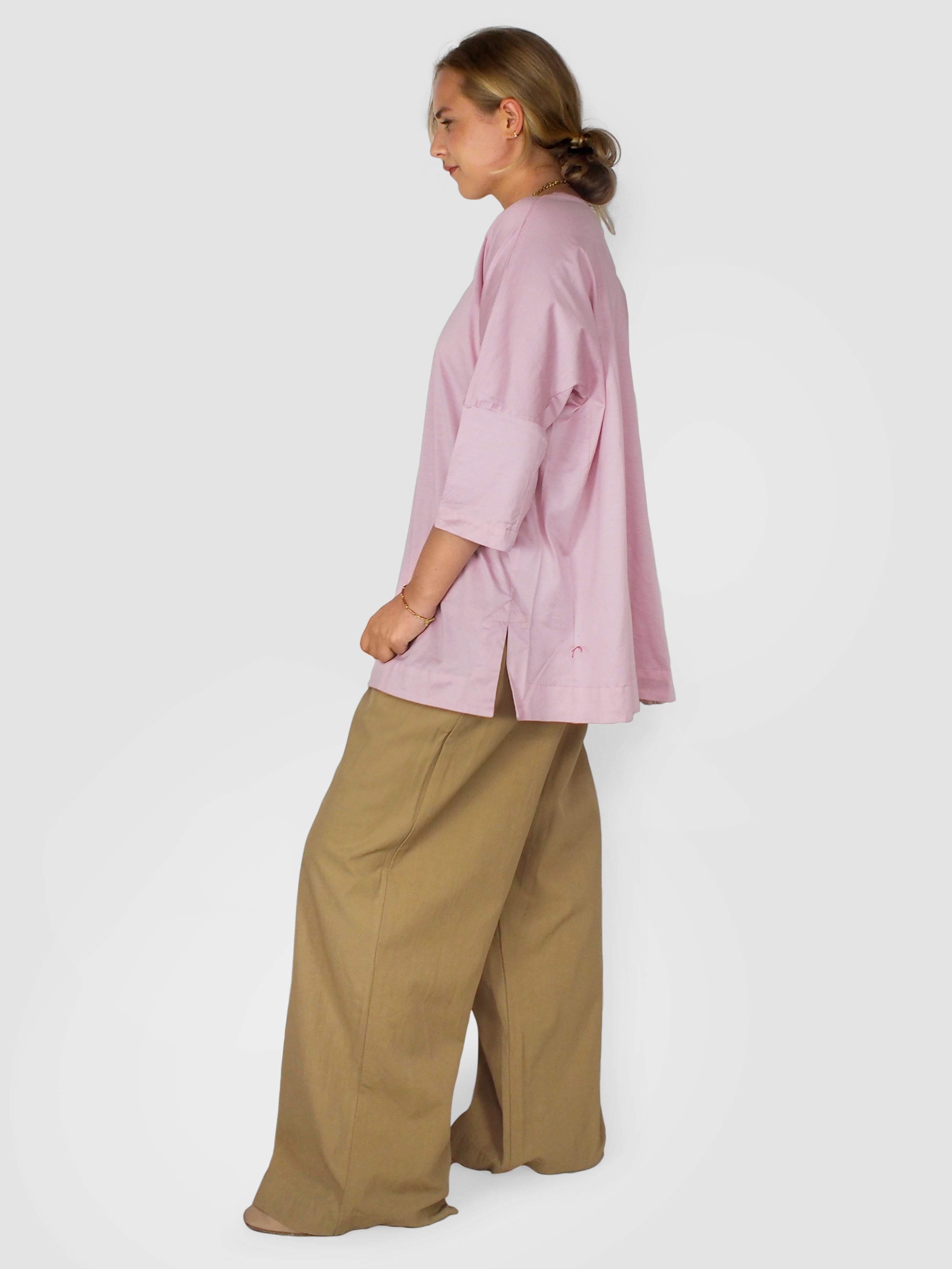 Casey Casey-QQ Pant - Crepey - Sand-Pants-Boboli-Vancouver-Canada