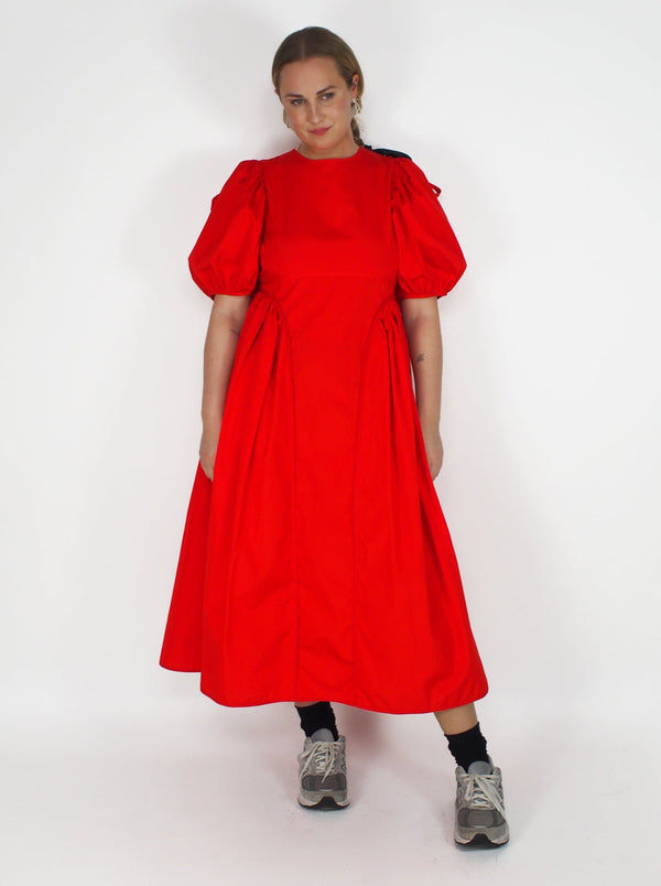 Cecilie Bahnsen-Finnegan Dress - Poppy Red-Dresses-Boboli-Vancouver-Canada