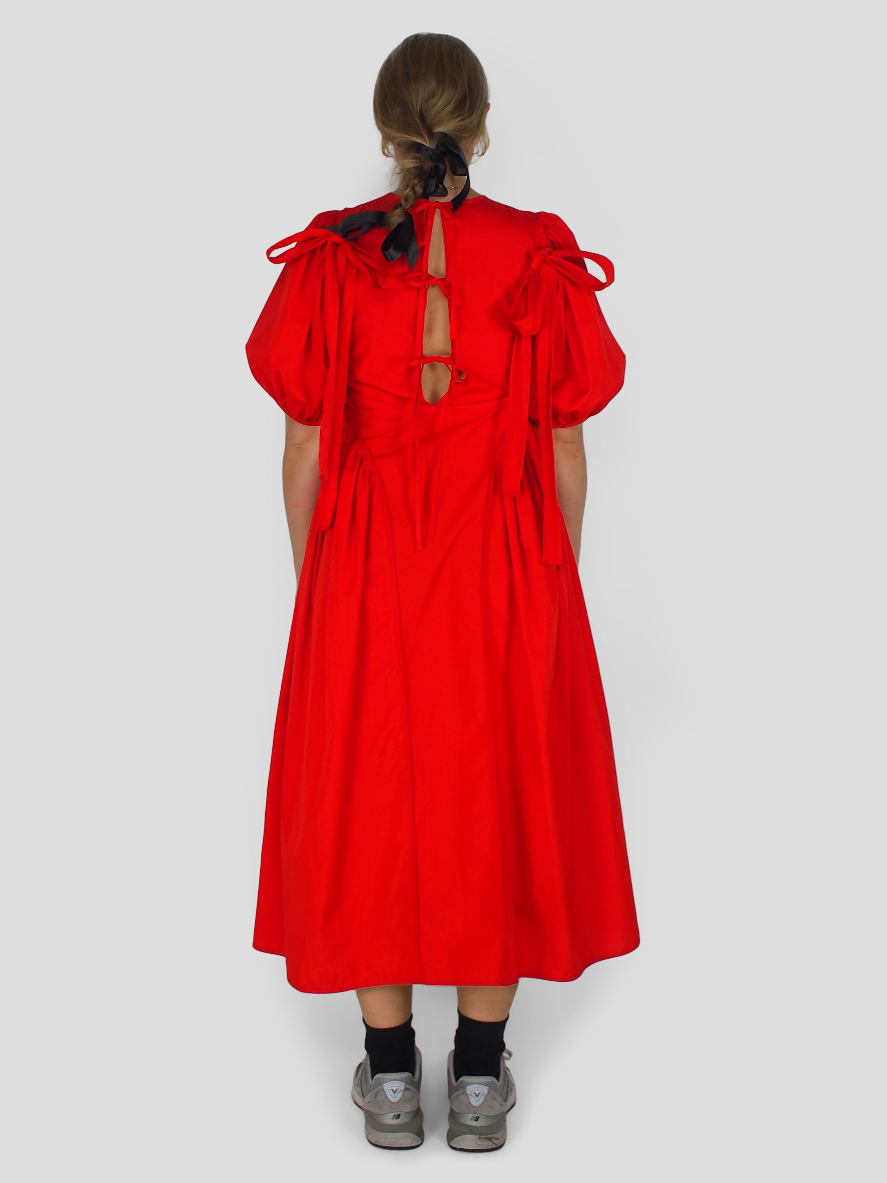 Cecilie Bahnsen-Finnegan Dress - Poppy Red-Dresses-Boboli-Vancouver-Canada